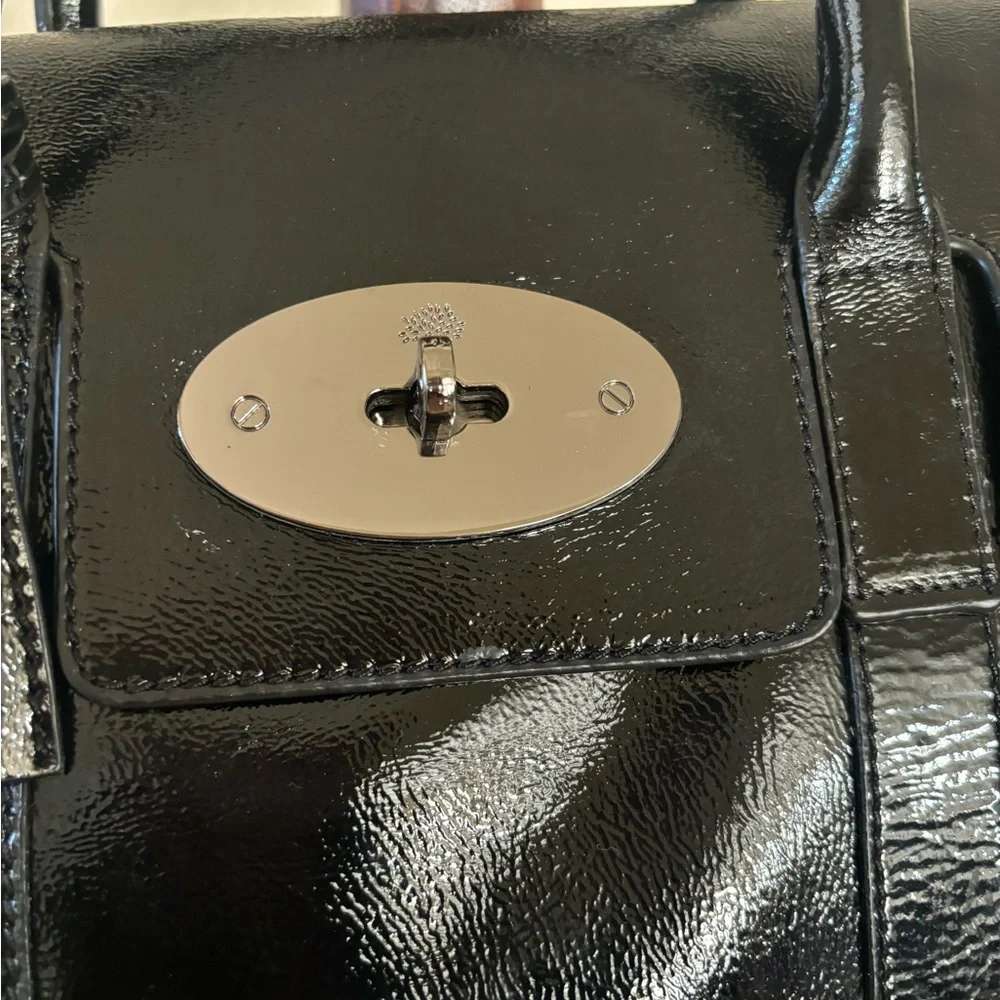 Mulberry Glossy Black Satchel purse - Picture 7 of 12